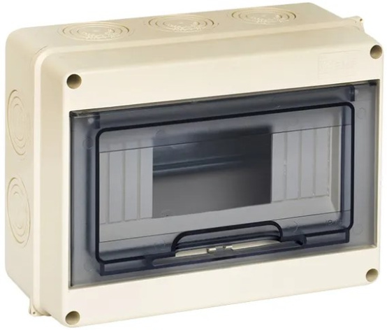 Изображение товара Распределительный щит EKF Pb65-n-pg-8 с пластиком и защитой IP65 8 модулей