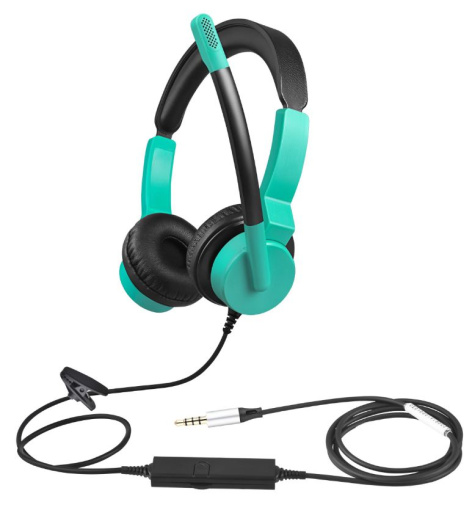 Изображение товара Гарнитура JazzTel JT-Moon-Blue-35 проводная накладная с микрофоном синия