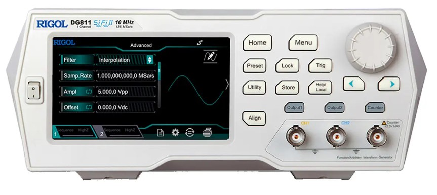 

Генератор сигналов Rigol DG811 10MHz 1 channel,125MSa/s sample rates,16bit resolution,2Mpt memory depth,7digits/s counter, DG811