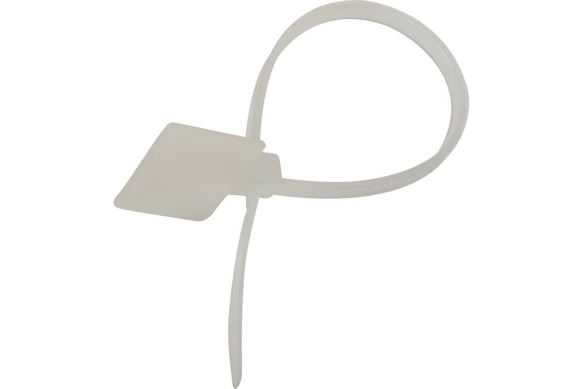 

Хомут Rexant 07-0106-2 с площадкой под маркер nylon 100x2,5мм 100 шт. белый, 07-0106-2