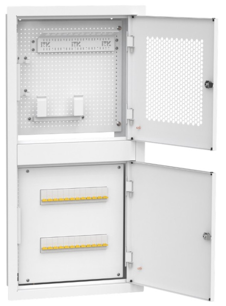 Изображение товара Встраиваемый двухсекционный шкаф ITK LR16-4H81-M-FR3 для оргтехники