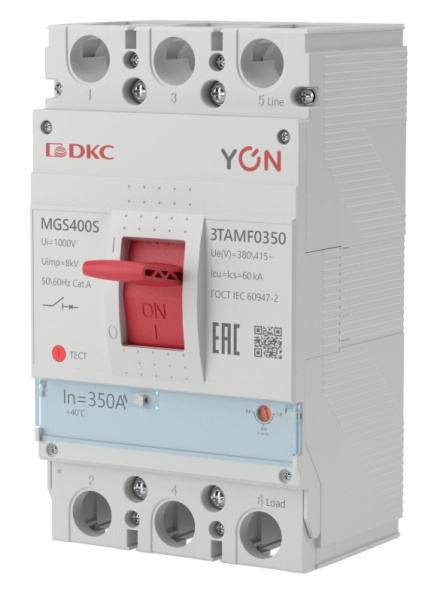 Изображение товара Автоматический выключатель DKC MGS400S-3TAMF0350