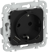 фото Розетка с заземлением  IEK FI-R14-16-1-U22-020-K02