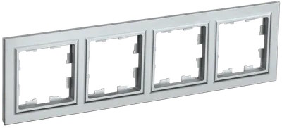 

Рамка IEK BR-M42-K47 4-м BRITE РУ-4-БрА алюминий, BR-M42-K47