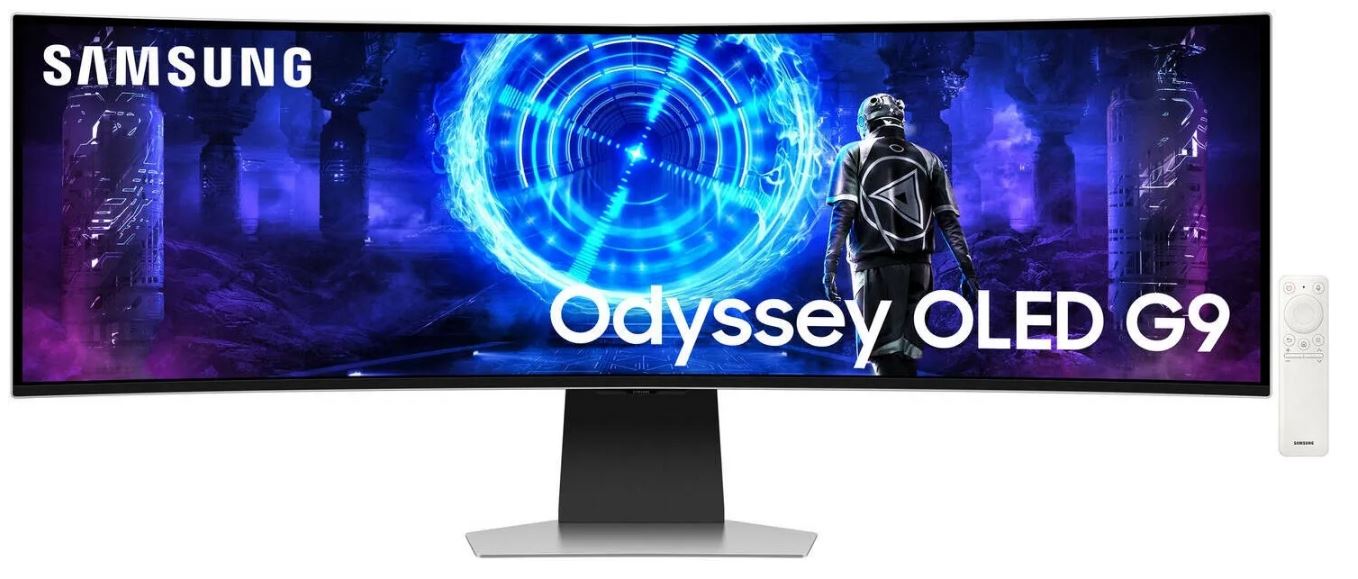 

Монитор 49" Samsung Odyssey OLED G9 S49DG952SMXUE 5120*1440, OLED, 32:9, 250cd, 1M:1, 178гр/178гр, FreeSync Premium Pro, HDMI, DP, 240Hz, USB, HAS, се, Odyssey OLED G9 S49DG952SMXUE