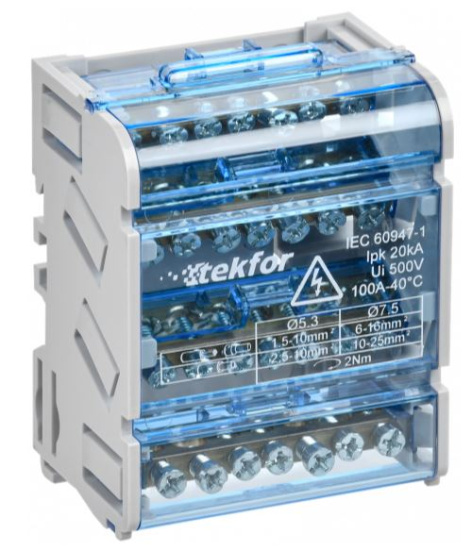 Изображение товара Кросс-модуль TEKFOR IEK TF-DN10-4-07-100 для распределительных щитов