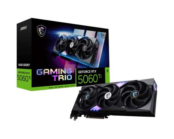 Изображение товара Видеокарта MSI GeForce RTX 5060 TI GAMING TRIO OC 16 ГБ для игр и профессиональной графики