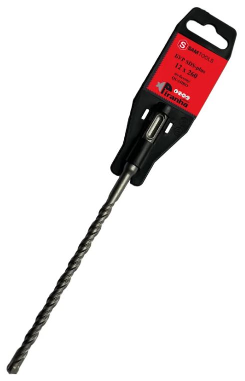

Бур по бетону ООО САМ SAMC-008412260 SDS-plus 12х260 PIRANHA QUADRO, SAMC-008412260