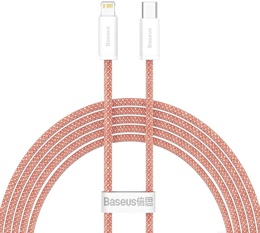 

Кабель Baseus CALD000107 Type-C - Lightning 20W, в оплётке, 2m orange, CALD000107