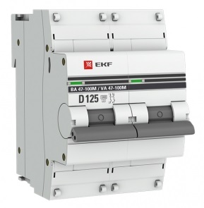 

Автоматический выключатель EKF mcb47100m-2-125D-pro Авт. выкл. 2P 125А (D) 10kA ВА 47-100M без тепл. расцепит. PROxima, mcb47100m-2-125D-pro