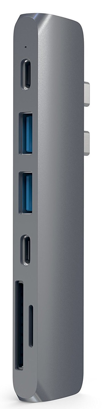 

Концентратор USB 3.0 Satechi ST-CMBPM aluminum Pro Hub для Macbook Pro (USB-C), HDMI/Thunderbolt 3/USB Type-C/SD/microSD/2 x USB 3.0, серый космос, ST-CMBPM
