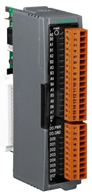 

Модуль ICP DAS I-87005W-G CR 8-channel thermistor input and 8-channel digital output module (Gray Cover), I-87005W-G CR