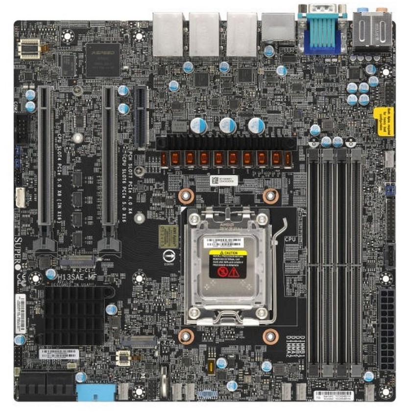 

Материнская плата mATX Supermicro MBD-H13SAE-MF-B (AM5, AMD B650, 4*DDR5 (5200), 4*SATA 6G, 6xUSB3.2, 4xUSB 3.2, 6xUSB 2.0, 1xHDMI, 1xRJ-45, 1xDVI), MBD-H13SAE-MF-B