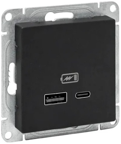 

Розетка USB EKF UP1-SOB-USBA+USBC Type A+С, чёрный Эпика, UP1-SOB-USBA+USBC