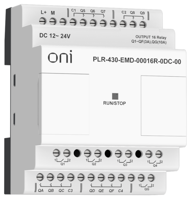 

Модуль расширения ONI PLR-430-EMD-00016R-0DC-00 ПЛК 430 входов выходов 16 RO 24В DC, PLR-430-EMD-00016R-0DC-00