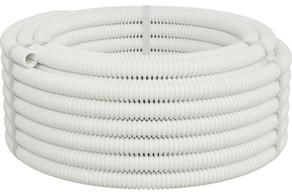 Изображение товара Гофрированная труба Ecoplast 21116HFR-W тяжелая 16 мм 100 м для электромонтажа