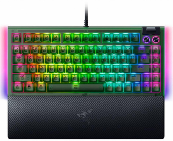 Изображение товара Игровая механическая клавиатура Razer BlackWidow V4 Phantom Green Edition 75% RGB