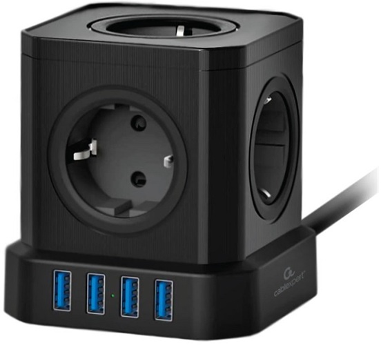 фото Сетевой фильтр  Cablexpert TWR-5-U4-B-2