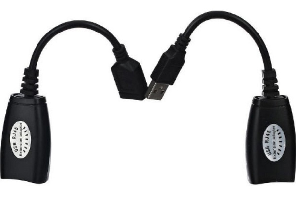фото Кабель интерфейсный USB 2.0 удлинитель VCOM AM-AF/RJ45Fx2 в Ростове-на-Дону