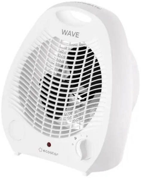 Изображение товара Тепловентилятор EcoStar WAVE EFH-W2000DS-WH белый 2000 Вт для обогрева помещений