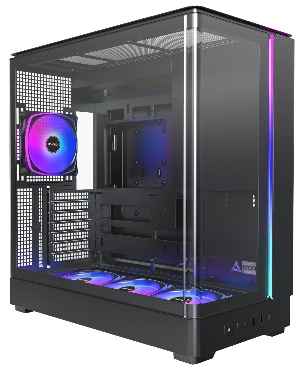 

Корпус ATX Montech KING 45 PRO Black без БП, боковая панель из закалённого стекла, 2*USB 3.0, USB Type-C, KING 45 PRO Black