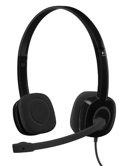 

Гарнитура проводная Logitech H151 черная, 981-000587/981-000589, H151