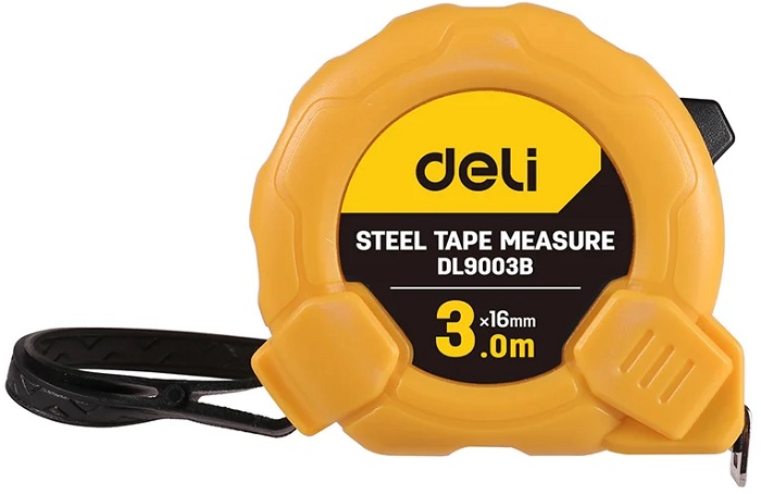 

Рулетка Deli DL9003B 3м*16мм, метрическая, ударопрочный корпус, DL9003B