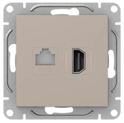 фото Розетка HDMI  EKF UP1-SOI-HDMI-RJ45