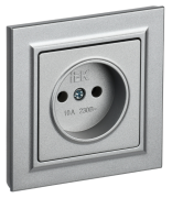 фото Розетка без заземления в сборе  IEK BR-R10-10-K47-F