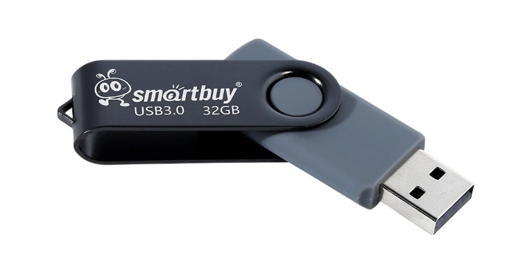 

Накопитель USB 3.0 32GB SmartBuy SB032GB3TWK Twist чёрный, SB032GB3TWK