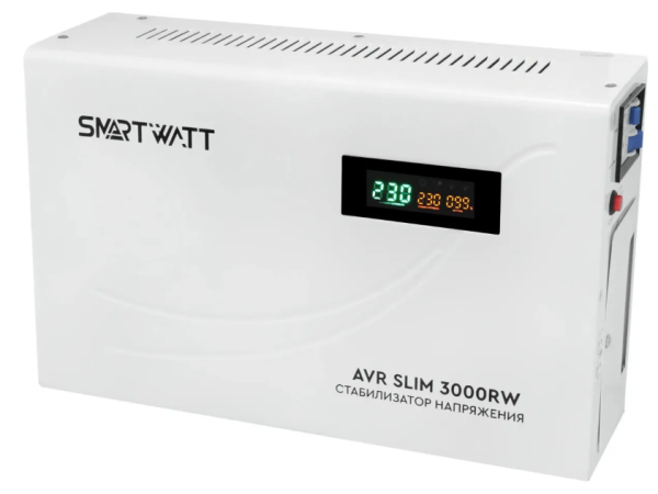 Изображение товара Стабилизатор напряжения SmartWatt AVR SLIM 3000RW для защиты техники