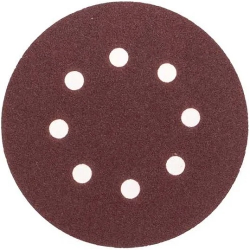 

Диск KRANZ KR-91-1167 абразивный на ворсовой основе, на липучке, перфорированный, P100, 125мм, 10 шт., KR-91-1167