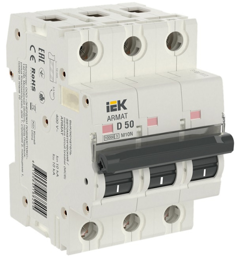 Изображение товара Автоматический выключатель IEK AR-M10N-3-D050