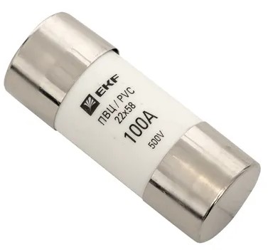 

Предохранитель EKF pvc-22x58-100 цилиндрический ПВЦ (22х58) 100А, pvc-22x58-100