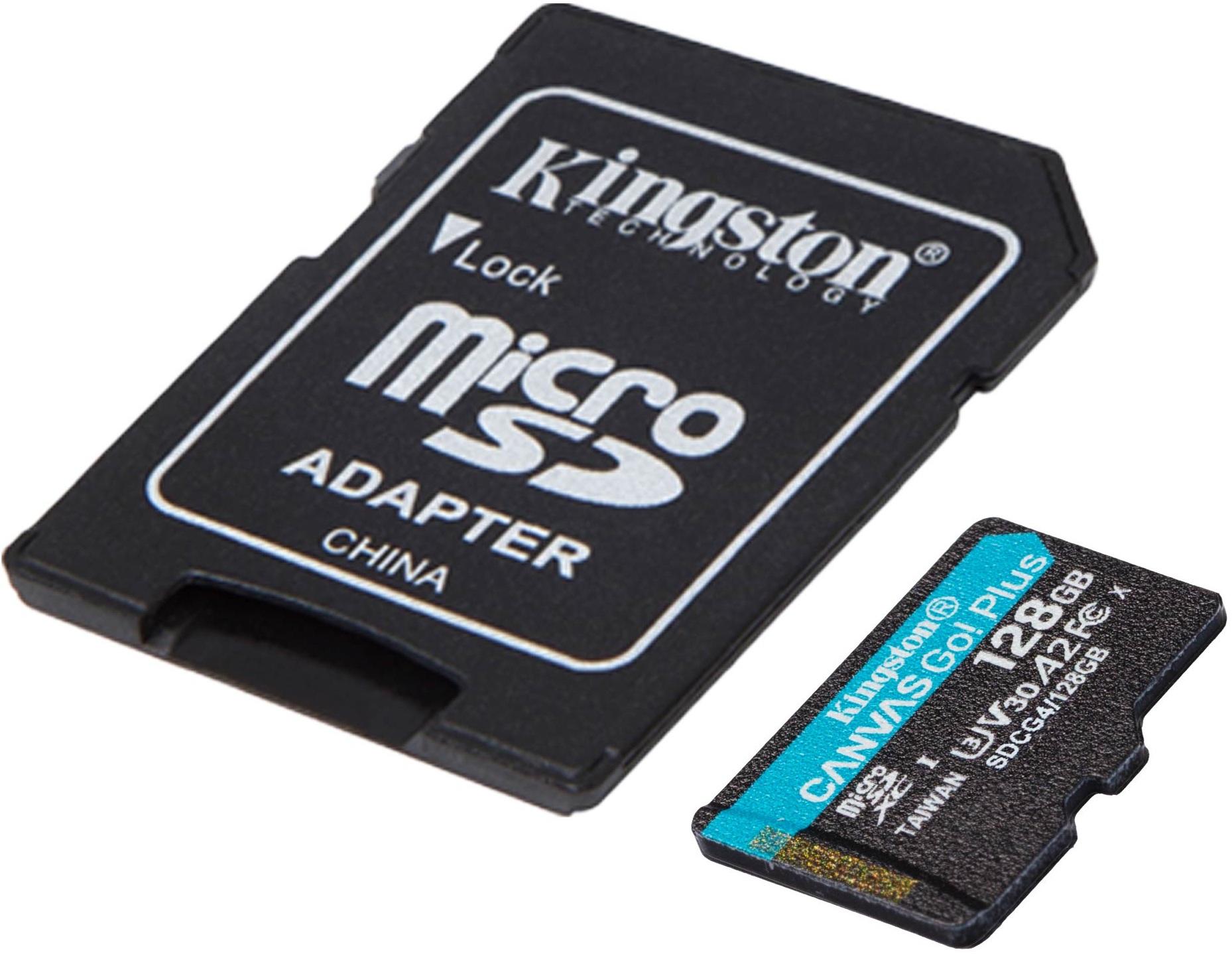 

Карта памяти MicroSDXC 128GB Kingston SDCG4/128GB Go Plus G4 200R V30, с адаптером, SDCG4/128GB