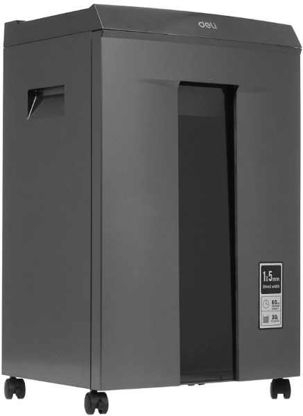 

Уничтожитель бумаг Deli 9919 серый с автоподачей (секр.P-7) фрагменты 8лист. 30лтр. скрепки скобы пл.карты CD, 9919