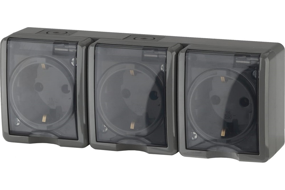 

Розетка ЭРА Б0020721 11-2405-03 Эксперт cерый 3-ая с/з ОУ IP54, Б0020721