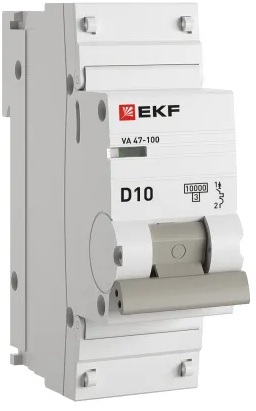 

Автоматический выключатель EKF mcb47100-1-10D-pro 1P 10А (D) 10kA ВА 47-100 PROxima, mcb47100-1-10D-pro