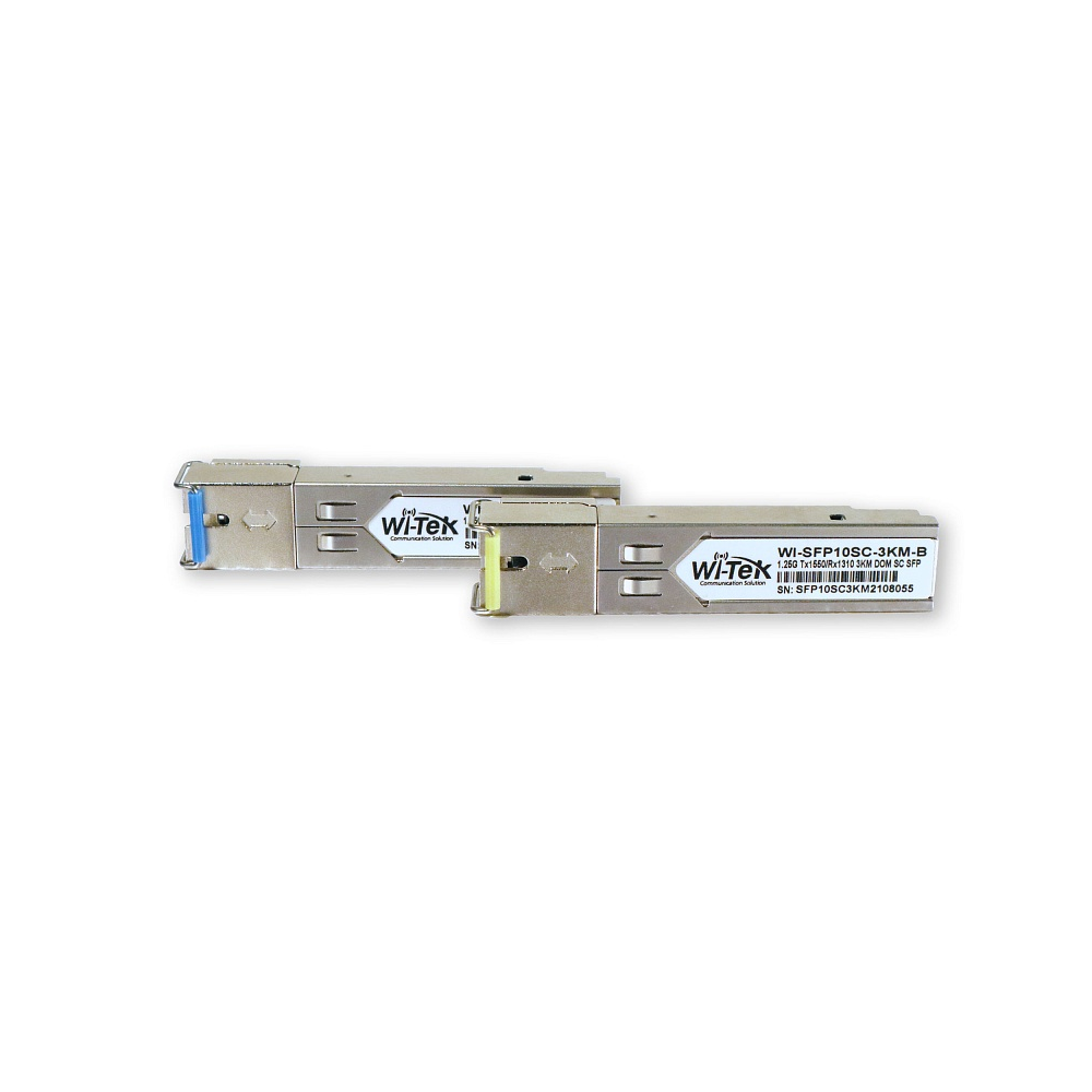 

Модуль Wi-Tek WI-SFP10SC-3KM WDM, дальность до 3км (6dB), комплект 2шт 1310/1550нм, WI-SFP10SC-3KM