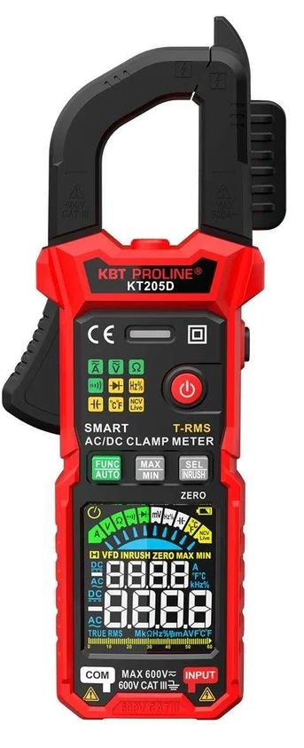 

Токовые клещи цифровые КВТ 90386 КТ 205D серия PROLINE, 90386