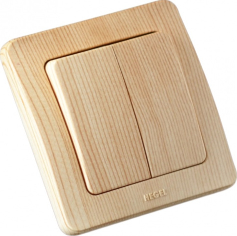 Изображение товара Выключатель двухклавишный HEGEL ВС10-351-02