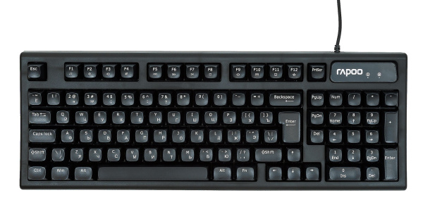 Изображение товара Клавиатура Rapoo NK2800 черная проводная с цифровым блоком и защитой от воды
