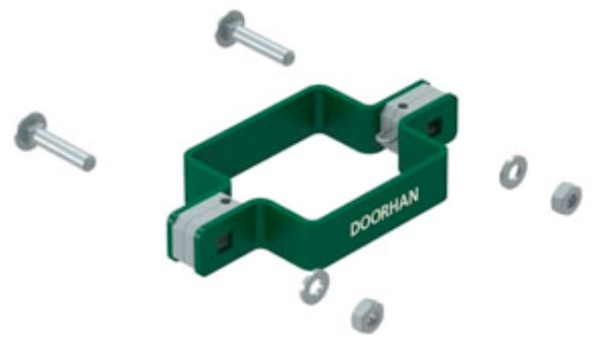 Изображение товара Комплект для крепления DoorHan KIT/HO-80/AV/RAL6005 антивандальный для столба 80х80
