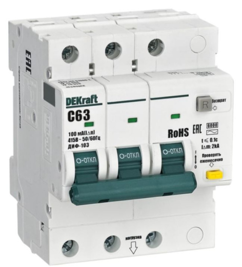 Изображение товара Автомат DEKraft 16389DEK для защиты электросетей надежный автомат защиты