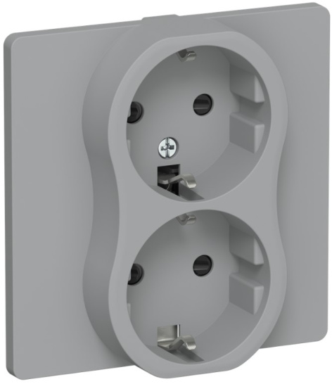 Изображение товара Розетка двухместная с заземлением IEK FI-R24C-16-1-K03