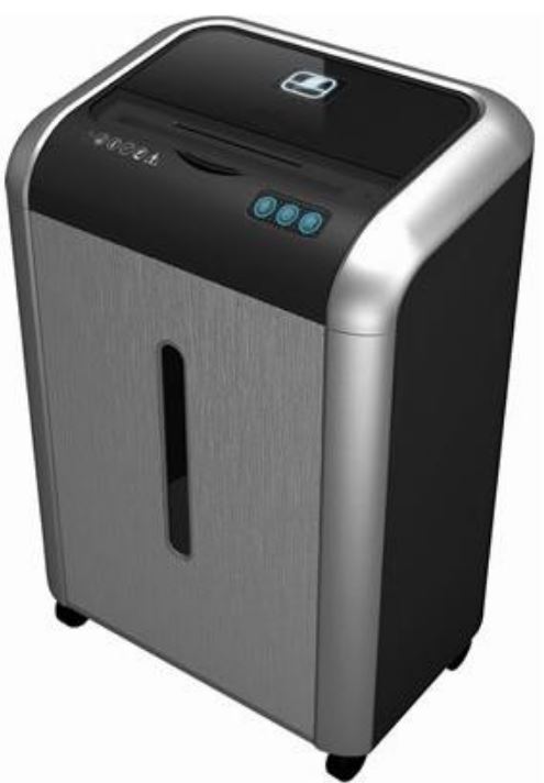 

Уничтожитель бумаг Bulros 840S 4мм, чёрный/сереб.дверь, контур, 840S