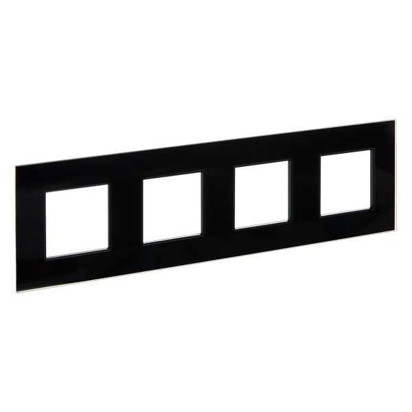 

Рамка четверная IEK SK-M42-G-K02 SKANDY SK-F24Bl Стекло Черный, SK-M42-G-K02