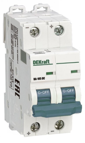 Изображение товара Автоматический выключатель DEKraft 13370DEK IP20 2Pol 32А 250V DC