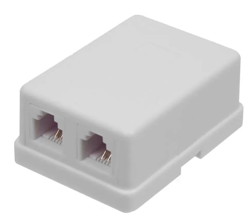 

Телефонная розетка настенная TWT TWT-SS2-1212-WH 2 порта 6P4C, винтовая, TWT-SS2-1212-WH