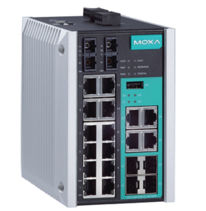 

Коммутатор управляемый MOXA EDS-518E-MM-SC-4GTXSFP-T 12x10/100BaseT(X) ports, 2 100BaseFX multi-mode ports with SC connectors, and 4 combo 10/100/1000, EDS-518E-MM-SC-4GTXSFP-T